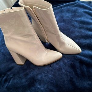Erica brand leather cream boots